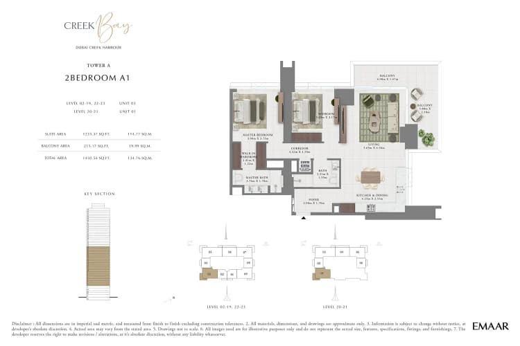 floor plan-8 Emaar Creek Bay in Jumeirah Village Circle