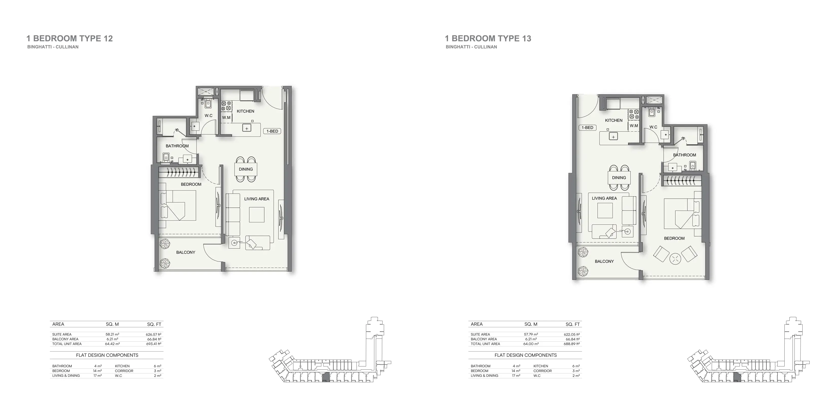 Binghatti cullinan Dubai off plan floor plan
