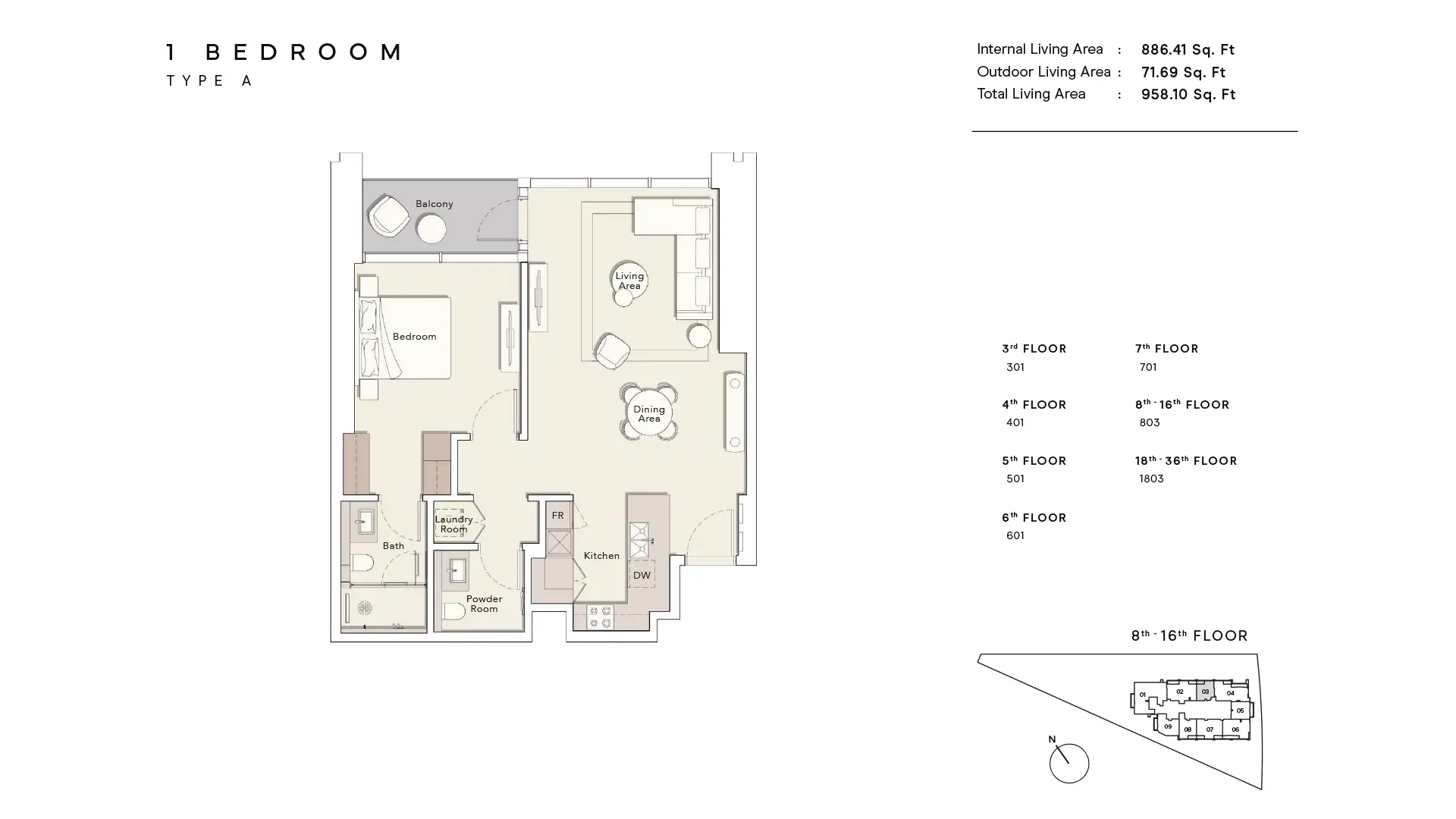 One River Point floor plan 16